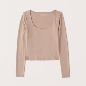 Abercrombie Long-Sleeve Seamless Scoopneck Tee